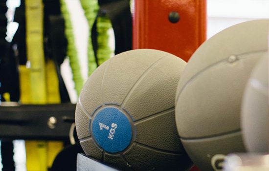 Close up of exercise balls